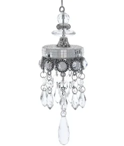 Ornement, élégant lustre en argent, mesure 6,8 pouces
