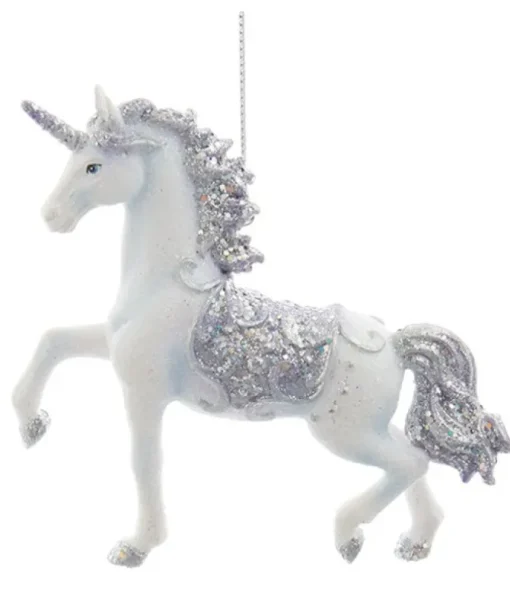 Ornement, licorne pervenche, scintillant