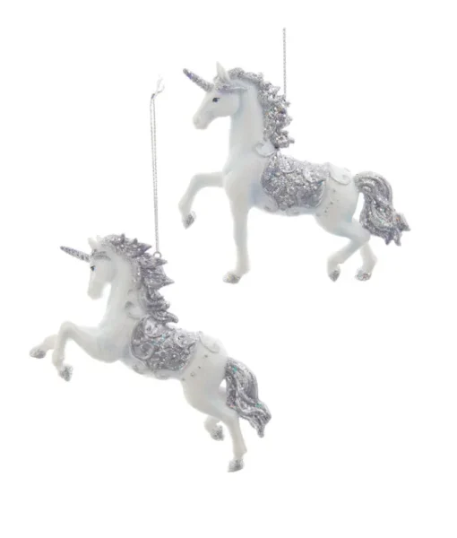 Ornement, licorne pervenche, scintillant
