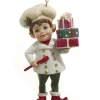 Ornement, lutin traditionnel nostalgique avec gâteau