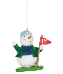 Ornement, M. Bonhomme de neige, le golfeur, au 18ème trou