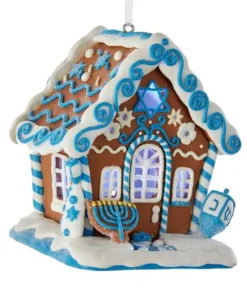 Ornement, maison en pain d'épice Hanukkah.