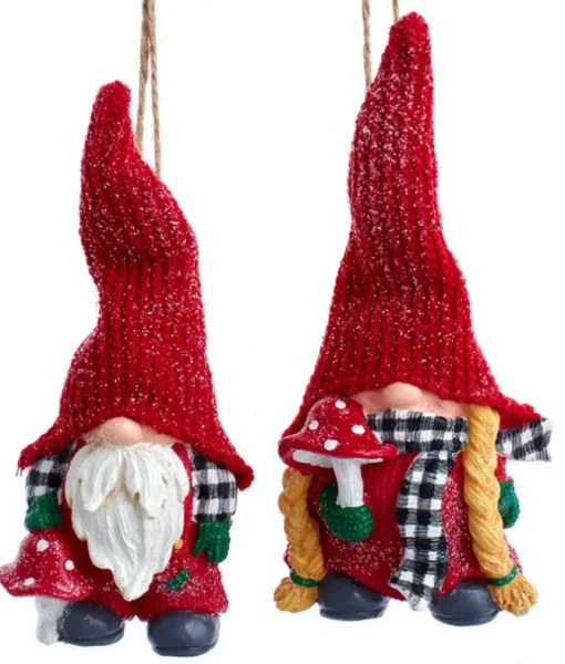Ornement, Mme Gnome avec champignon