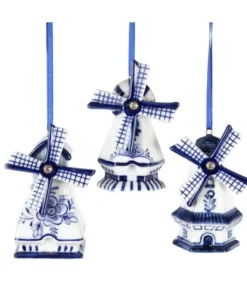 Ornement moulin bleu delft