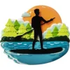 Ornement, paddle-boarder mâle