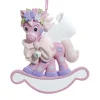 Ornement, personnalisable, Cheval à Bascule Rose