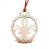 Ornement plat en bois Fleur de lys