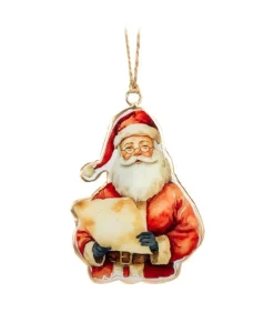 Ornement, Père Noël avec sa liste