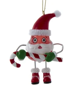 Ornement, Père Noël en bonbon avec canne de bonbon
