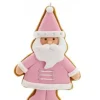 Ornement, Père Noël en pain d'épice avec glaçage rose