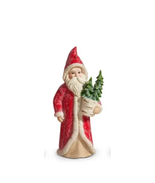 Ornement, Père Noël rouge Belsnickel avec arbre