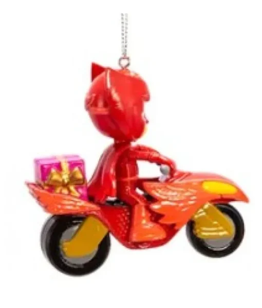 Ornement Pyjamasques Bibou rouge à moto