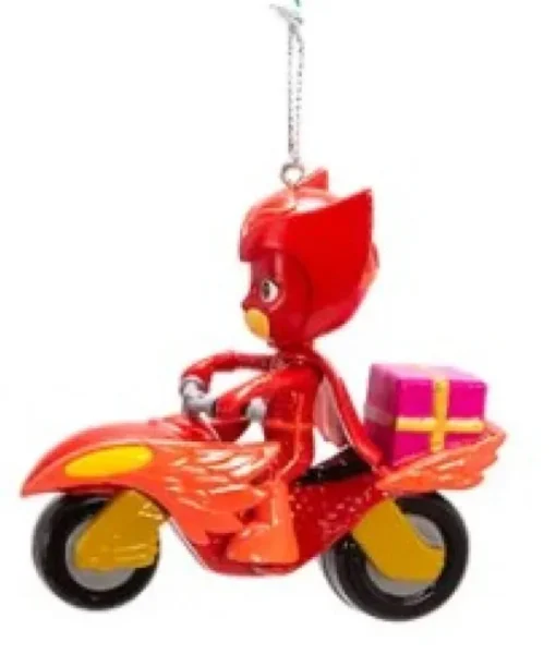 Ornement Pyjamasques Bibou rouge à moto