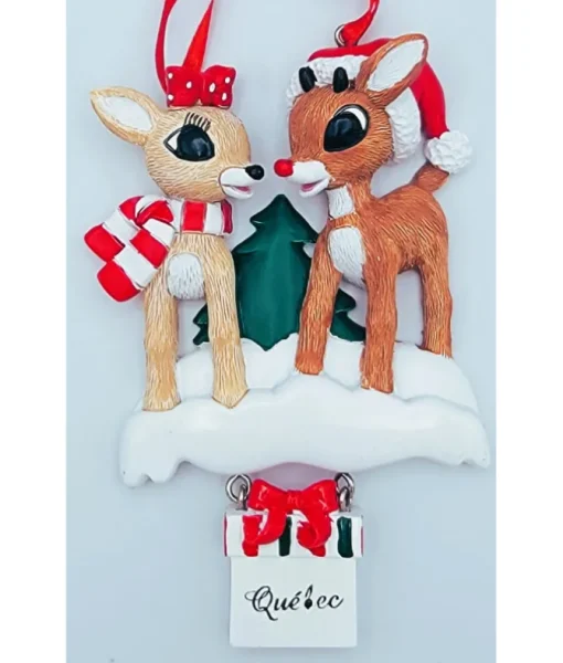 Ornement, Rudolph, Clarice et Cadeau