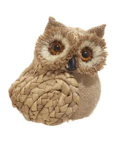Ornement rustique, hibou brun