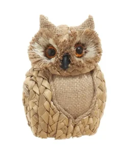 Ornement rustique, hibou brun
