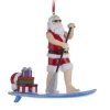 Ornement Santa en planche à pagaie