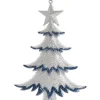 Ornement sapin bleu et argenté