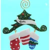 Ornement, sapin de Noel, avec 3 mitaines