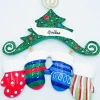 Ornement, sapin de Noel, avec 4 mitaines