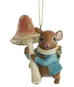 Ornement, souris enchantée avec champignon