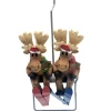 Ornement téléski avec 2 orignaux