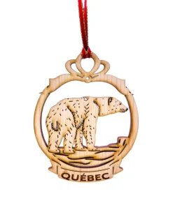 Ours polaire en bois plat, Québec