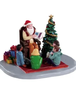 Par Lemax, le Père Noël raconte des histoires.