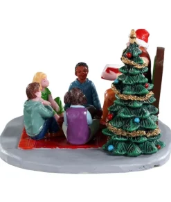 Par Lemax, le Père Noël raconte des histoires.