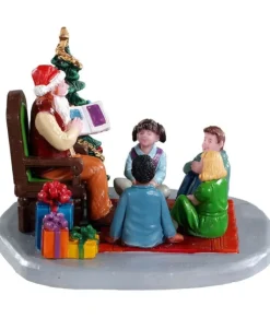 Par Lemax, le Père Noël raconte des histoires.
