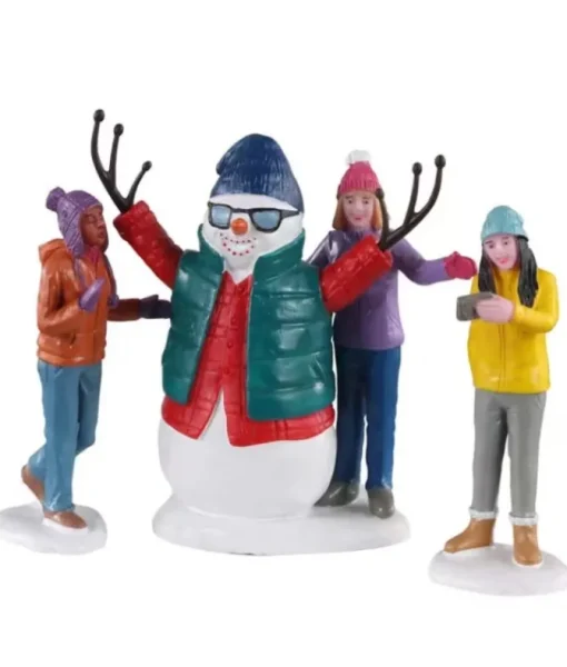 Par Lemax, Selfie avec bonhomme de neige