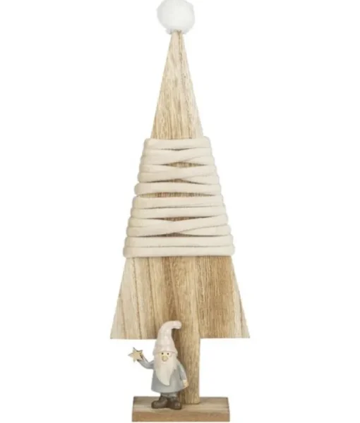 Pièce de table, arbre de style rustique avec gnome