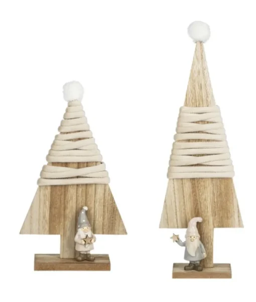 Pièce de table, arbre de style rustique avec gnome