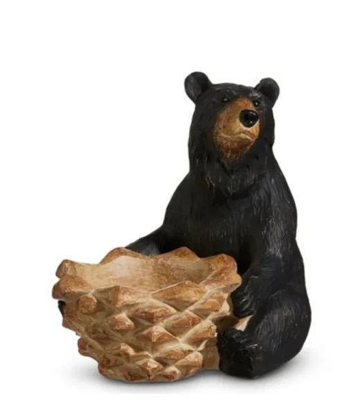 Pièce de table, bougeoir, design d’ours