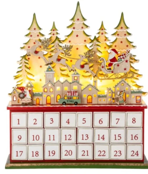 Pièce de table, calendrier de l'Avent décoratif et élégant