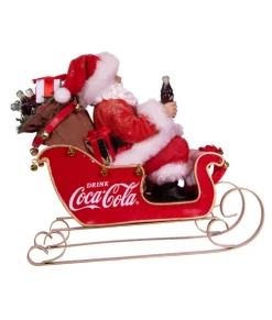 Pièce de table Coca-Cola® Père Noël dans un traîneau
