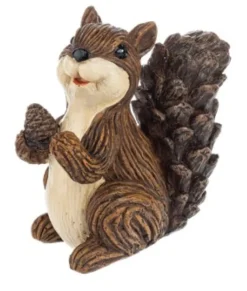 Pièce de table, figurine d'écureuil avec cône de pin
