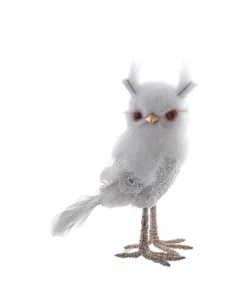 Pièce de table, hibou d'Amérique, debout,Mesure 7 pouces
