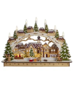 Pièce de table, maisons du village nordique Hannukah