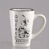 Tasse souvenir, 3 oz, Québec, devise Bonjour avec Le Chateau et Fleur de lys