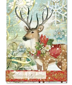 Une carte. Botanical Deer