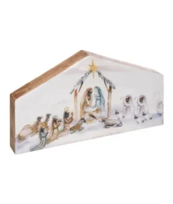 7"watercolor Nativity